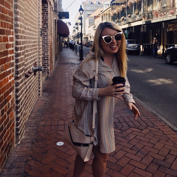 Striped Button Down DRESS - Picture 7 of 7